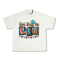 Pistachio God bless the USA 4th of july Urban Heavy Tee - CowGirlArtShop