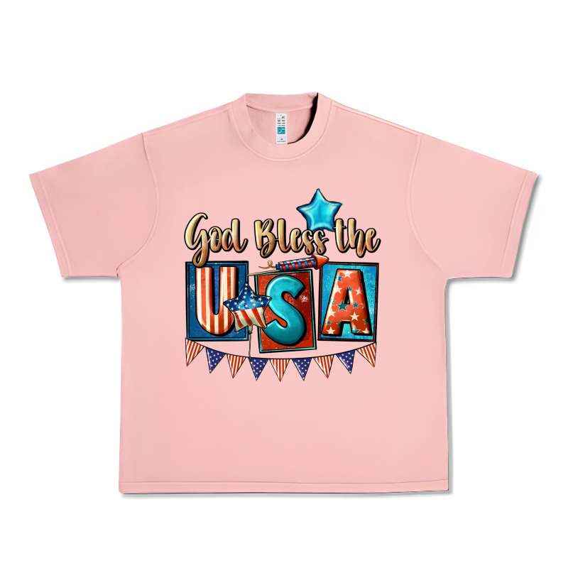 God Bless The Usa 4th Of July Urban Heavy Tee by CowGirlArtShop | Teevron