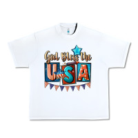 White God bless the USA 4th of july Urban Heavy Tee - CowGirlArtShop