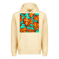Pina Colada basketball hearts with leopard seamless pattern Premium Hoodie - BundleAndBundleShop