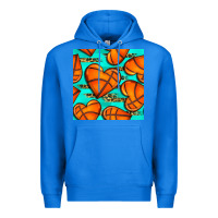 True Royal basketball hearts with leopard seamless pattern Premium Hoodie - BundleAndBundleShop