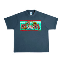 Midnight Navy flamingo mom license plate Urban Heavy Tee - BarkalooDesign