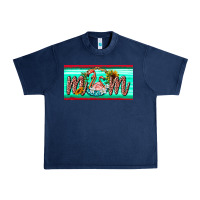 Navy flamingo mom license plate Urban Heavy Tee - BarkalooDesign