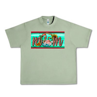 Oil Green flamingo mom license plate Urban Heavy Tee - BarkalooDesign