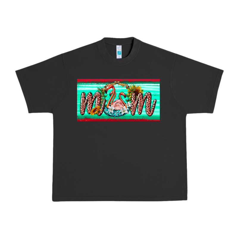 Flamingo Mom License Plate Urban Heavy Tee by BarkalooDesign | Teevron