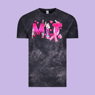 Medical Laboratory Technician Breast Cancer Vintage Tee Designed By Texasbilliewilder