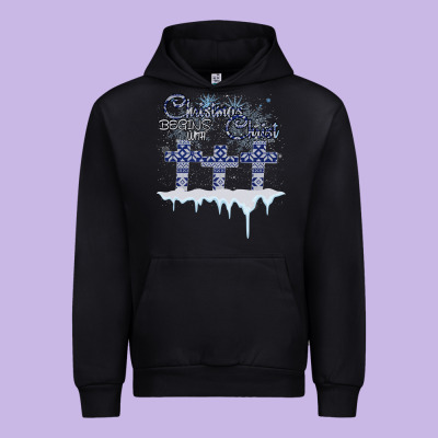 Christmas Christ Begins With Urban Hoodie Designed By Bettercallsaul