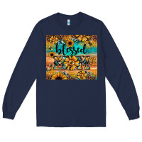 Navy blessed mom Long Sleeve Tee - JahusDesignShop
