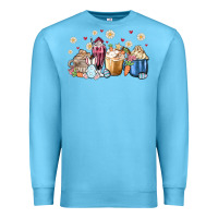 Ocean Blue easter coffee cups Premium Sweatshirt - MaliasSmallBusiness