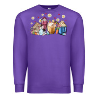 Purple easter coffee cups Premium Sweatshirt - MaliasSmallBusiness