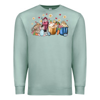 Seafoam easter coffee cups Premium Sweatshirt - MaliasSmallBusiness