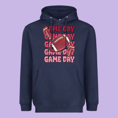 Game Day Football Heavyweight Hoodie Designed By Maliassmallbusiness