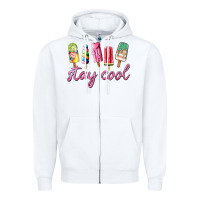 White stay cool Zipper Hoodie - AdoDesignShop