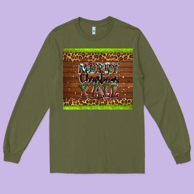 Merry Christmas Y'all Long Sleeve Tee Designed By Adodesignshop
