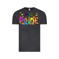 Vintage Black happy pride Vintage Tee - Zillion Design Studio