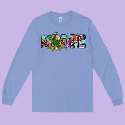 San Judas Madre Sunflower Long Sleeve Tee Designed By Jahusdesignshop