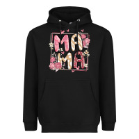 Black floral mama Heavyweight Hoodie - MaliasSmallBusiness