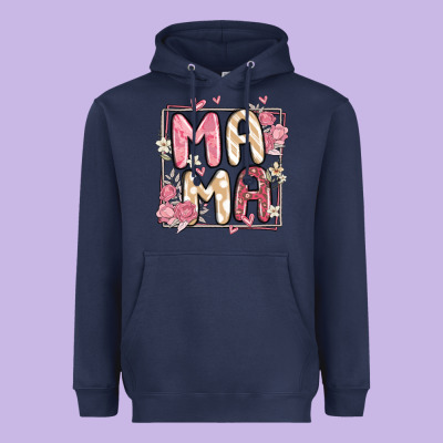 Floral Mama Heavyweight Hoodie Designed By Maliassmallbusiness