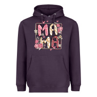 Plum floral mama Heavyweight Hoodie - MaliasSmallBusiness