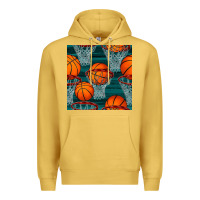Antique Gold basketball hoop seamless pattern Premium Hoodie - BundleAndBundleShop