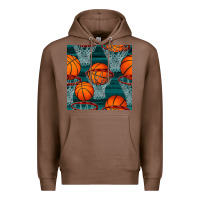 Chestnut basketball hoop seamless pattern Premium Hoodie - BundleAndBundleShop