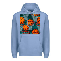 Colony Blue basketball hoop seamless pattern Premium Hoodie - BundleAndBundleShop
