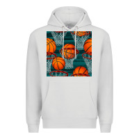 Dove Grey basketball hoop seamless pattern Premium Hoodie - BundleAndBundleShop