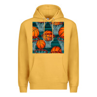 Mustard basketball hoop seamless pattern Premium Hoodie - BundleAndBundleShop