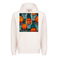 Pale Pink basketball hoop seamless pattern Premium Hoodie - BundleAndBundleShop