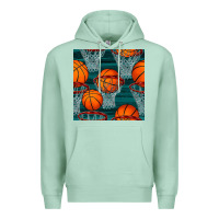 Seafoam basketball hoop seamless pattern Premium Hoodie - BundleAndBundleShop