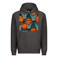 Smoke basketball hoop seamless pattern Premium Hoodie - BundleAndBundleShop