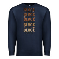 Navy black history melanin malia Premium Sweatshirt - MaliasSmallBusiness
