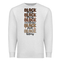 Oatmeal Heather black history melanin malia Premium Sweatshirt - MaliasSmallBusiness