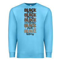 Ocean Blue black history melanin malia Premium Sweatshirt - MaliasSmallBusiness