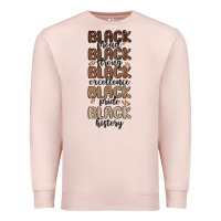 Pale Pink black history melanin malia Premium Sweatshirt - MaliasSmallBusiness