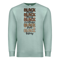 Seafoam black history melanin malia Premium Sweatshirt - MaliasSmallBusiness