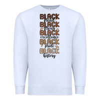 White black history melanin malia Premium Sweatshirt - MaliasSmallBusiness