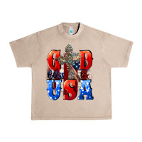 French Oak God bless the USA  4th of july Urban Heavy Tee - CowGirlArtShop