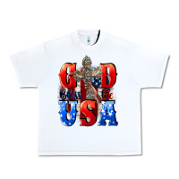 White God bless the USA  4th of july Urban Heavy Tee - CowGirlArtShop