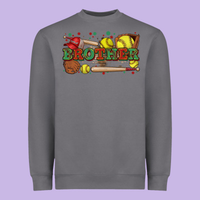 Brother Softball Heavyweight Sweatshirt Designed By Zillion Design Studio