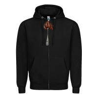 Black spoon with chocolate Zipper Hoodie - AdoDesignShop