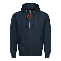 Navy spoon with chocolate Zipper Hoodie - AdoDesignShop