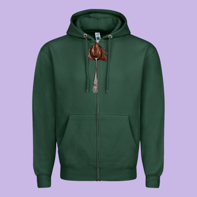 Spoon With Chocolate Zipper Hoodie Designed By Adodesignshop