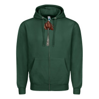 Sports Green spoon with chocolate Zipper Hoodie - AdoDesignShop
