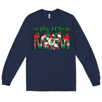 Navy mexican flag sunflower mom leopard Long Sleeve Tee - JahusDesignShop