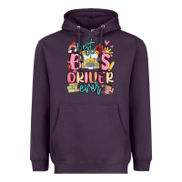 Plum best bus driver ever Heavyweight Hoodie - MaliasSmallBusiness