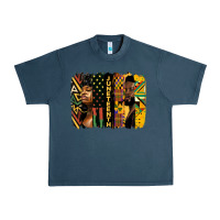 Midnight Navy juneteenth brush stroke Urban Heavy Tee - HRA Design Shop