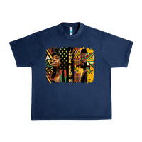 Navy juneteenth brush stroke Urban Heavy Tee - HRA Design Shop