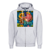 Heather Grey 4th of july texas map with cow seamless pattern Zipper Hoodie - BundleAndBundleShop