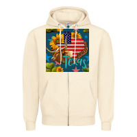 Sandshell 4th of july texas map with cow seamless pattern Zipper Hoodie - BundleAndBundleShop